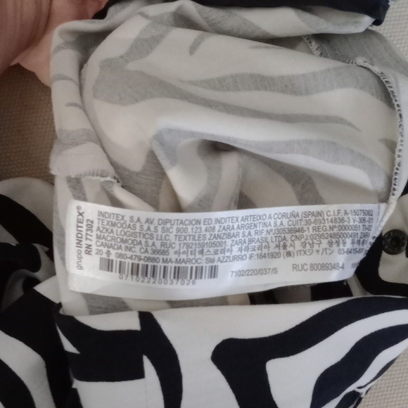 BNWT Zara zebra print stretchy high rise leggings /pants size small - Picture 4 of 5